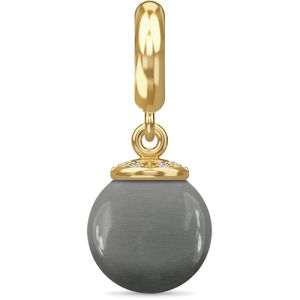 JLo Collection Endless Jewelry Grey Moon Eclipse Gold Charm 1880-1