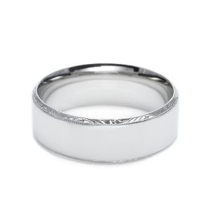 Tacori Platinum Hand Engraved Wedding Band 2553 5.5