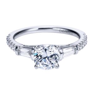 Gabriel 14 Karat Contemporary Engagement Ring ER7514W44JJ