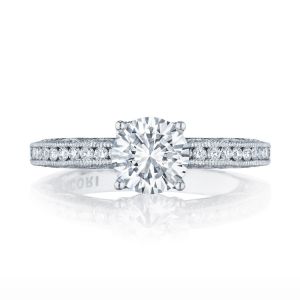 HT2553RD7 Platinum Tacori Classic Crescent Engagement Ring