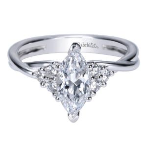 Gabriel 14 Karat Contemporary Engagement Ring ER8954W44JJ