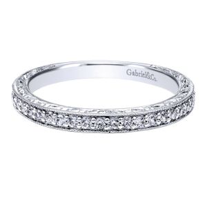 Gabriel 14 Karat Contemporary Wedding Band WB11435W44JJ