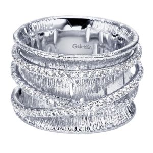 Gabriel Fashion 14 Karat Nature Ladies' Ring LR6576W45JJ