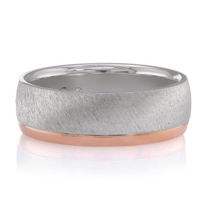 A Jaffe Classic Platinum Single Stripe Wedding Ring BB0195