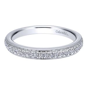 Gabriel 14 Karat Contemporary Wedding Band WB10479W44JJ