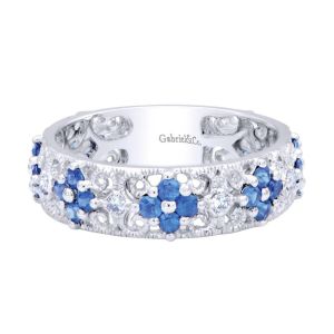 Gabriel Fashion 14 Karat Stackable Stackable Ladies' Ring LR4850W44SA