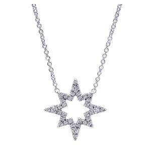 Gabriel Fashion 14 Karat Starburst Necklace NK4895W45JJ