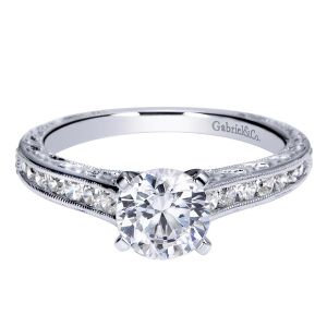 Gabriel 14 Karat Victorian Engagement Ring ER8831W44JJ