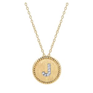 Gabriel Fashion 14 Karat Two-Tone Initial Initial Necklace NK2645J-M45JJ