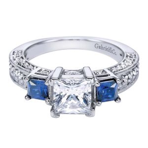 Gabriel 14 Karat Victorian Engagement Ring ER3891W44SA