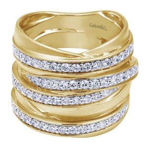 Gabriel Fashion 14 Karat Lusso Diamond Ladies' Ring LR4552Y44JJ