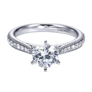 Gabriel 14 Karat Victorian Engagement Ring ER6687W44JJ