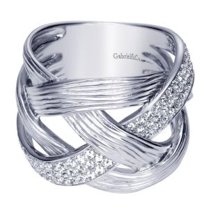 Gabriel Fashion 14 Karat Nature Ladies' Ring LR6701W44JJ