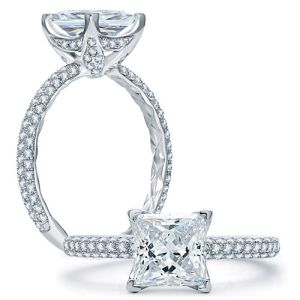 A.JAFFE Platinum Classic Engagement Ring ME1855Q