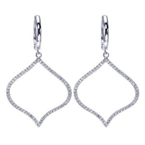 Gabriel Fashion 14 Karat Lusso Diamond Drop Earrings EG11205W45JJ