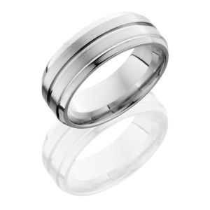 Lashbrook CC8B11 Satin-Polish Cobalt Chrome Wedding Ring or Band
