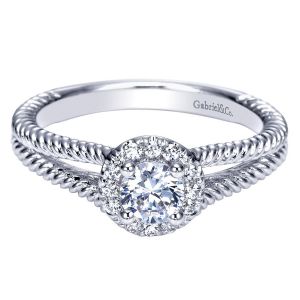 Gabriel 14 Karat Contemporary Engagement Ring ER98653W44JJ