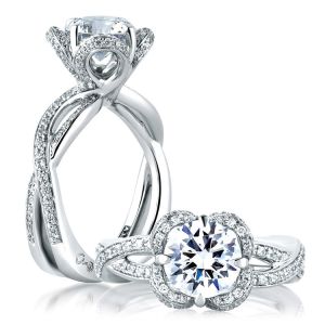 A.JAFFE 18 Karat Signature Engagement Ring MES564