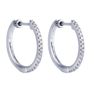 Gabriel Fashion 14 Karat Hoops Hoop Earrings EG10842W45JJ