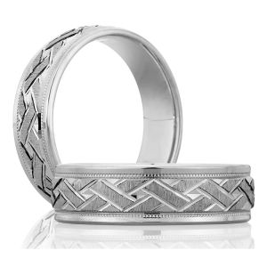 A Jaffe Classic Platinum Wedding Ring BR4263