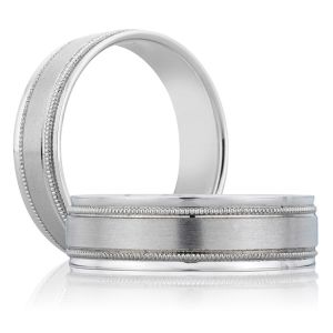 A Jaffe Classic Platinum Wedding Ring BR4624