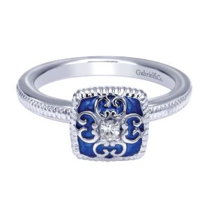 Gabriel Fashion Silver Stackable Stackable Ladies' Ring LR6808-7E6SVJWS