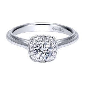 Gabriel 14 Karat Victorian Engagement Ring ER911716R0W44JJ