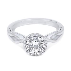 Simply Tacori Platinum Diamond Solitaire Engagement Ring 52RD65