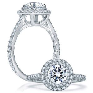A.JAFFE Platinum Classic Engagement Ring ME1866Q