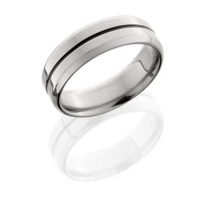 Lashbrook 7B11A(NS) POLISH Titanium Wedding Ring or Band