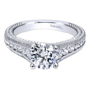 Gabriel 14 Karat Contemporary Engagement Ring ER10279W44JJ