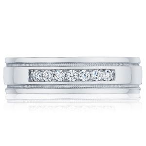 110-6D Platinum Tacori Sculpted Crescent Diamond Wedding Ring