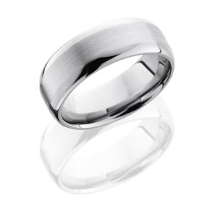 Lashbrook 8DF Satin-Polish Titanium Wedding Ring or Band