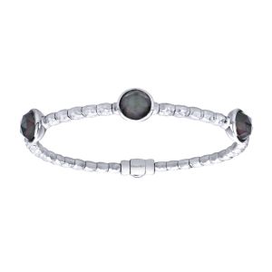 Gabriel Fashion Silver Two-Tone Envy Bangle Bracelet BG3685MXJXB