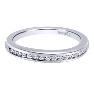 Gabriel 14 Karat Contemporary Wedding Band WB10949W44JJ