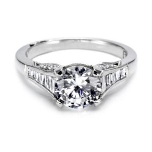 Tacori Platinum Simply Tacori Solitaire Engagement Ring 2577RD75