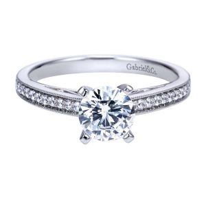 Gabriel 14 Karat Victorian Engagement Ring ER8061W44JJ