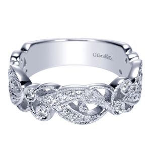 Gabriel Fashion 14 Karat Stackable Stackable Ladies' Ring LR9224W45JJ