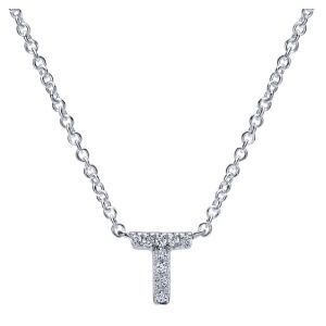 Gabriel Fashion 14 Karat Initial Initial Necklace NK4577T-W45JJ