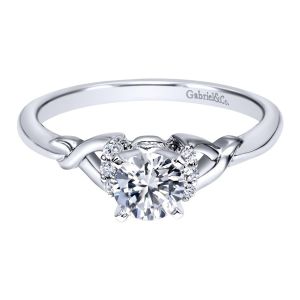 Gabriel 14 Karat Contemporary Engagement Ring ER10498W44JJ