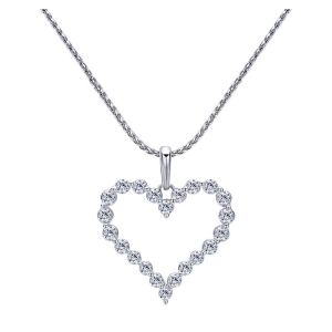 Gabriel Fashion 14 Karat Eternal Love Heart Necklace NK1843W45JJ