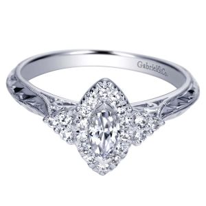 Gabriel 14 Karat Contemporary Engagement Ring ER98485W44JJ