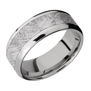 Lashbrook CC8B15(NS)/METEORITE Cobalt Chrome Wedding Ring or Band