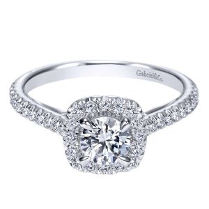 Gabriel 14 Karat Contemporary Engagement Ring ER98520W44JJ