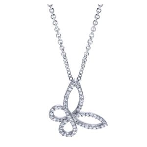 Gabriel Fashion 14 Karat Lusso Diamond Necklace NK3178W45JJ