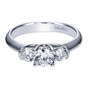 Gabriel 14 Karat Contemporary Engagement Ring ER93942W44JJ