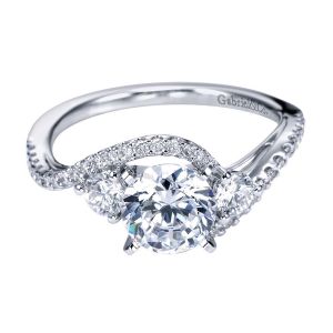 Gabriel 14 Karat Contemporary Engagement Ring ER7457W44JJ