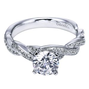 Gabriel 14 Karat Victorian Engagement Ring ER6138W44JJ