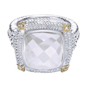 Gabriel Fashion Silver / 18 Karat Two-Tone Roman Ladies' Ring LR5510MY5XW