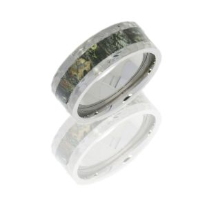 Lashbrook CAMO8F14-MOSSYOAK POLISH Camo Wedding Ring or Band